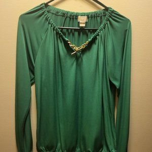 Michael Kors Emerald Green Blouse